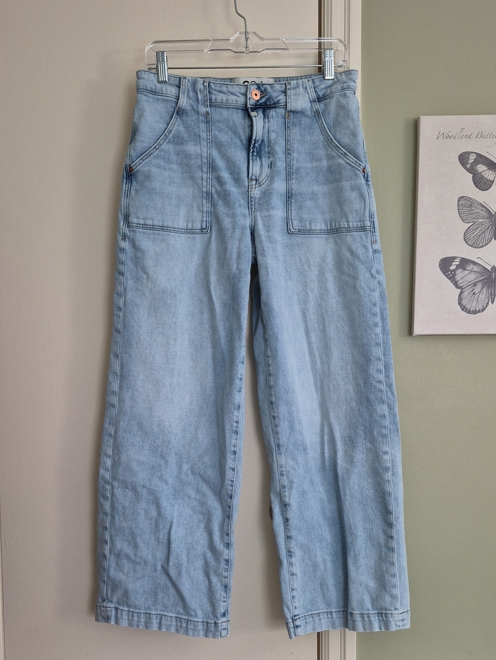 COJ Cup Of Joe Lightwash Wide Leg High Rise Lulu Jeans, EUC, 28